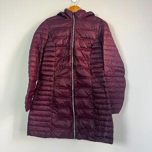 2/$30 Nuage Burgundy Sport Puffer Coat Hood Medium